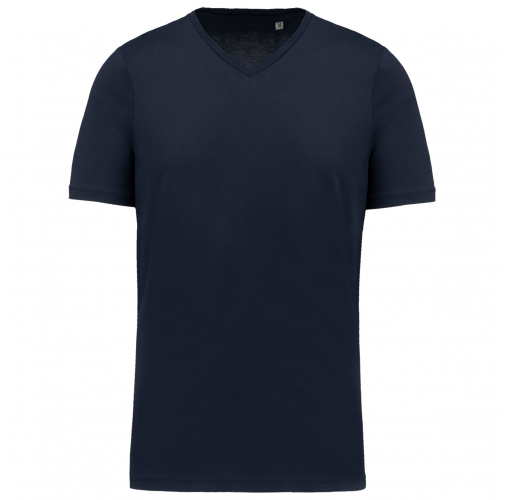 navy Camiseta Supima® cuello de pico manga corte hombre