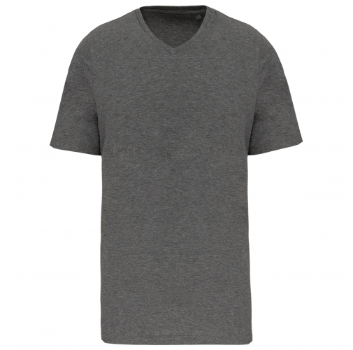 grey heather Camiseta Supima® cuello de pico manga corte hombre