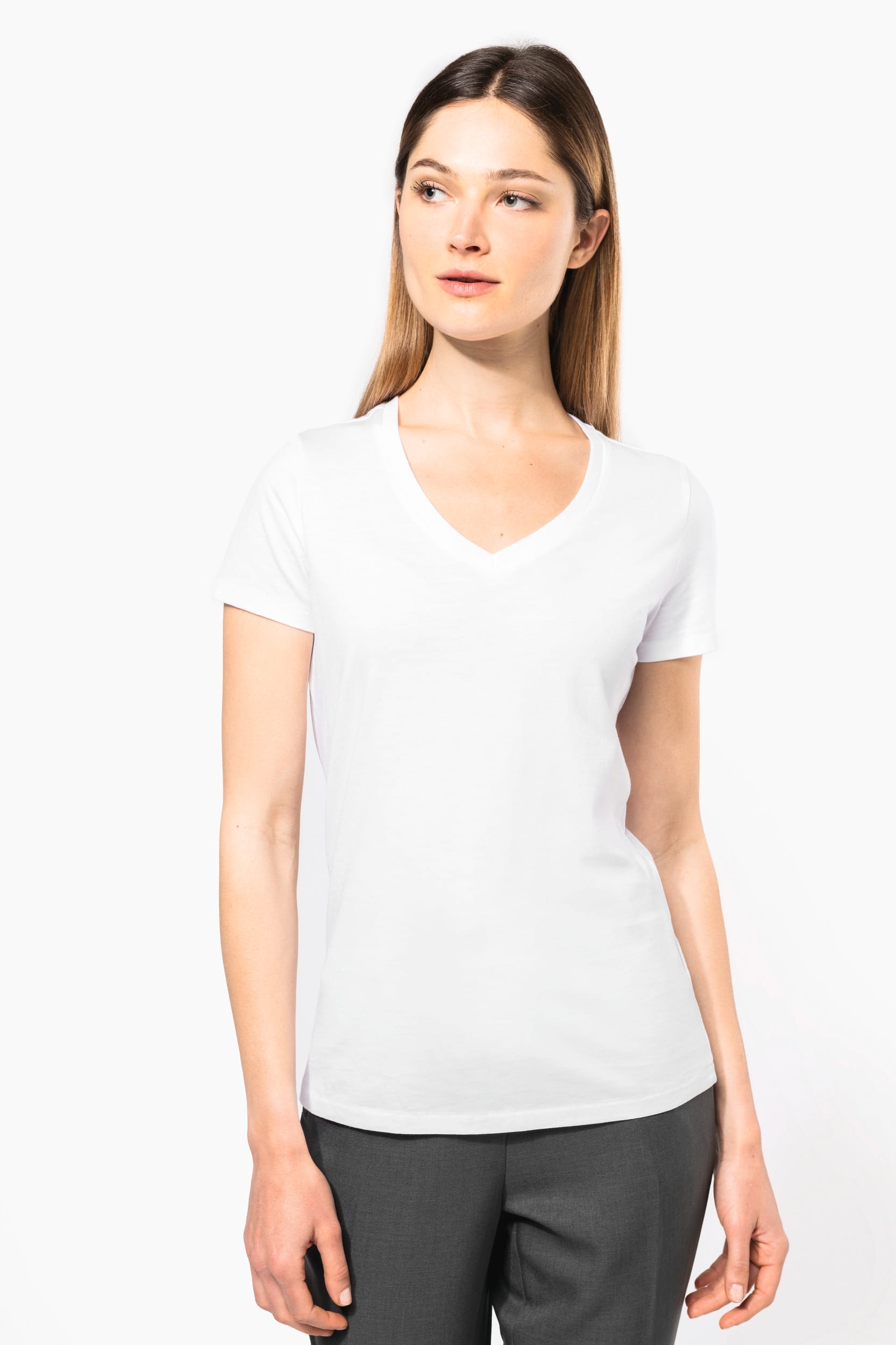 CAMISETA SUPIMA® CUELLO DE PICO MANGA CORTA MUJER
