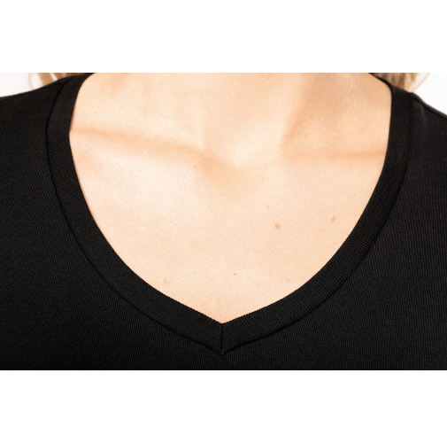 Camiseta Supima® cuello de pico manga corta mujer