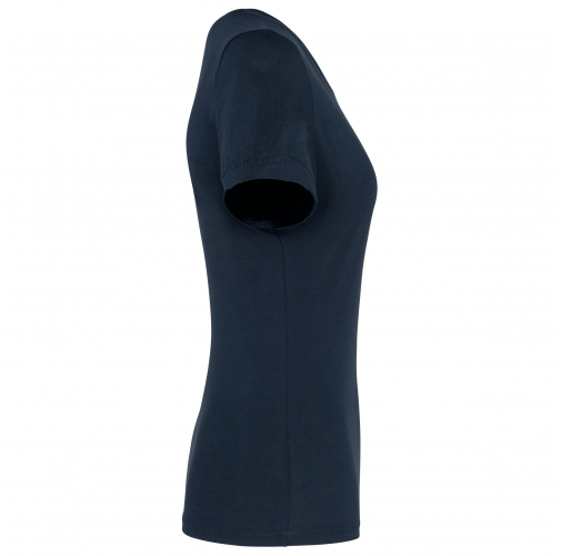 navy Camiseta Supima® cuello de pico manga corta mujer