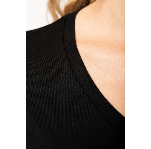 Camiseta Supima® cuello de pico manga corta mujer