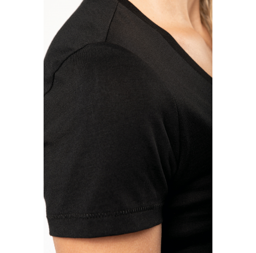 Camiseta Supima® cuello de pico manga corta mujer