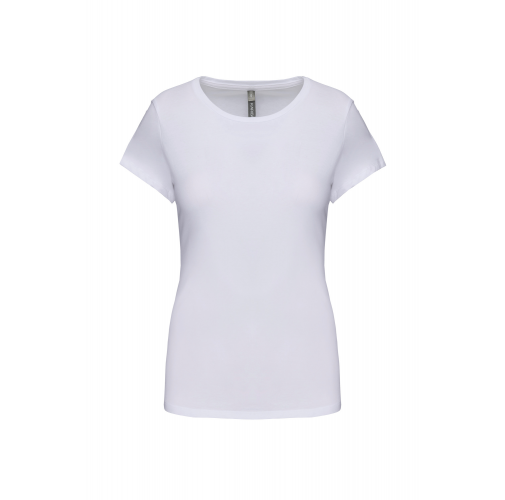 white Camiseta con elastano mujer