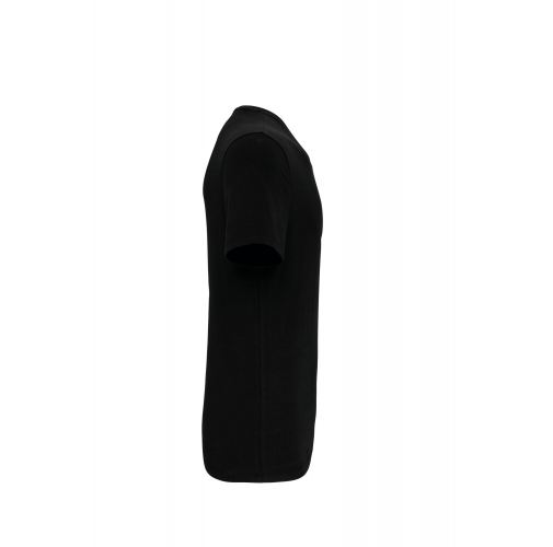black Camiseta con elastano cuello de pico hombre