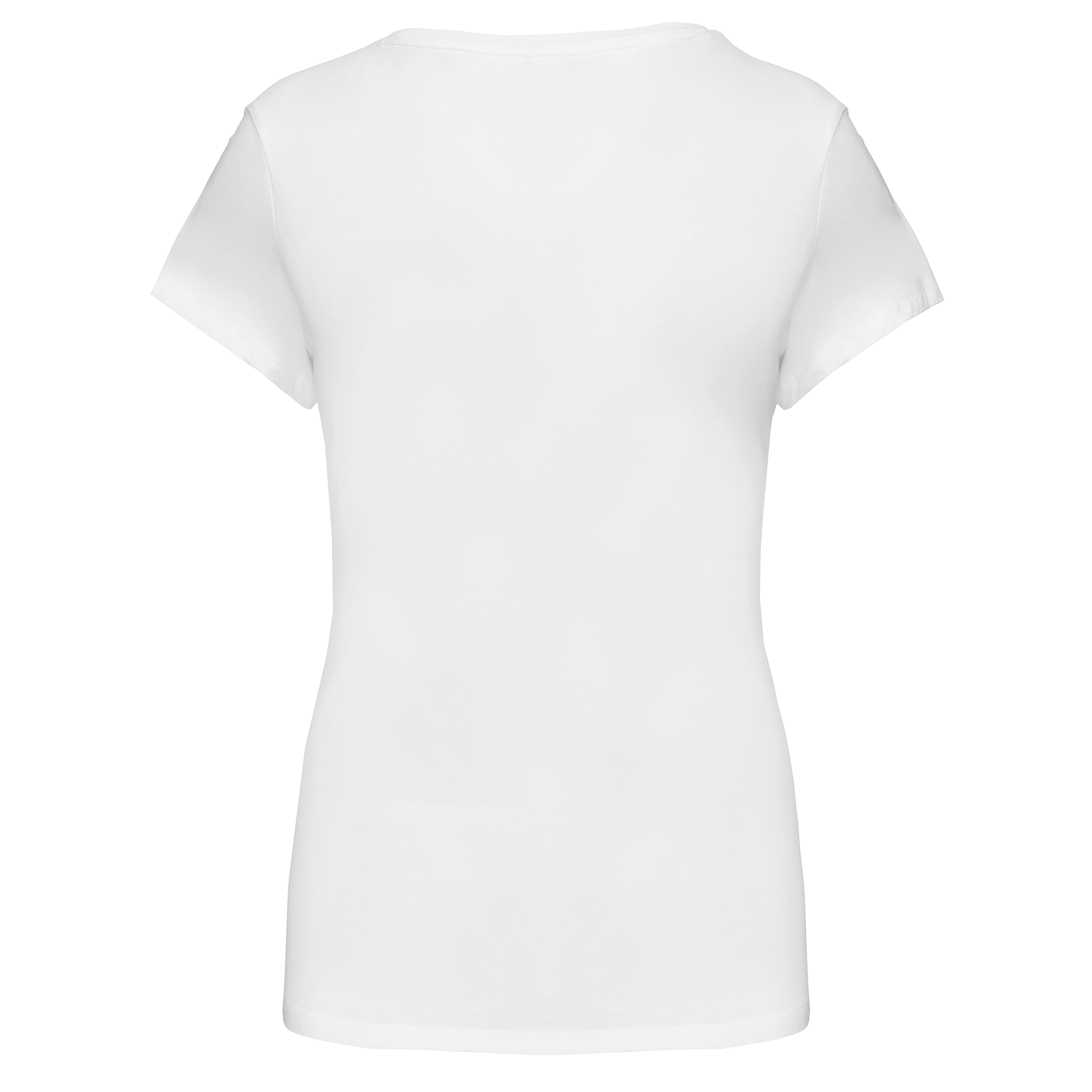 Camiseta con elastano cuello de pico mujer