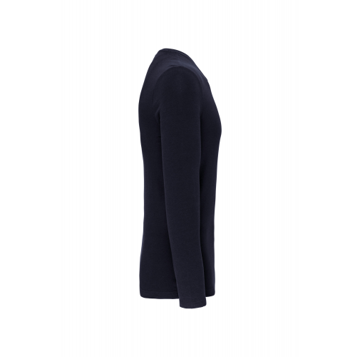 navy Camiseta con elastano manga larga hombre