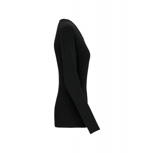 black Camiseta con elastano manga larga mujer