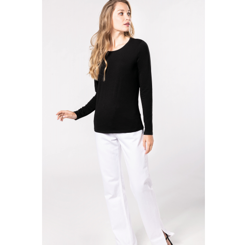 Camiseta con elastano manga larga mujer