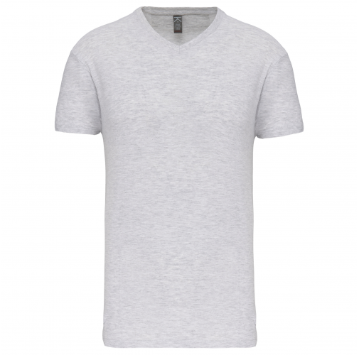 ash heather Camiseta BIO150 IC cuello de pico hombre