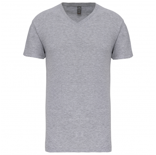 oxford grey Camiseta BIO150 IC cuello de pico hombre