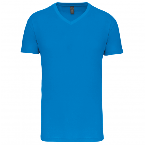 tropical blue Camiseta BIO150 IC cuello de pico hombre