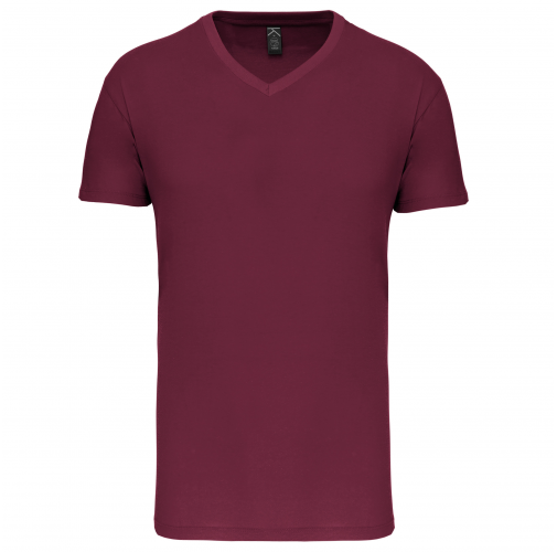 wine Camiseta BIO150 IC cuello de pico hombre
