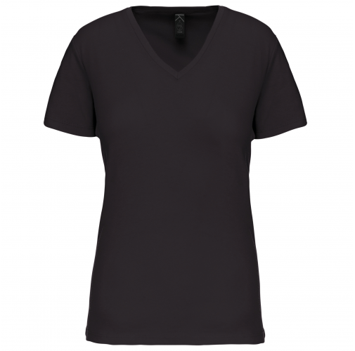 dark grey Camiseta BIO150 IC cuello de pico mujer