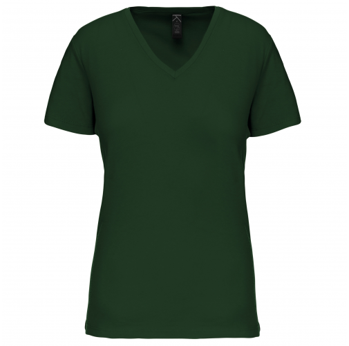 forest green Camiseta BIO150 IC cuello de pico mujer