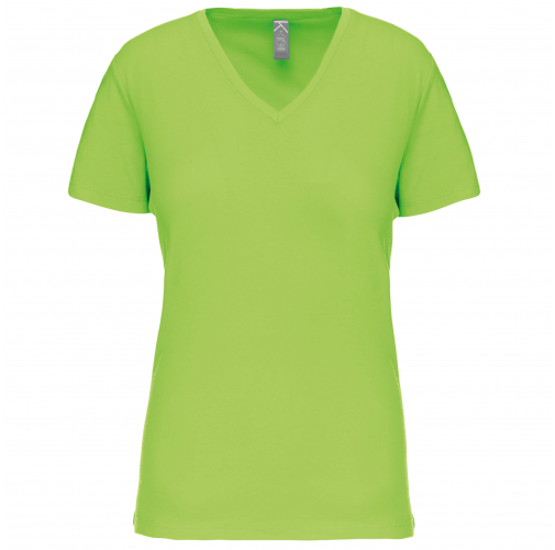 lime Camiseta BIO150 IC cuello de pico mujer