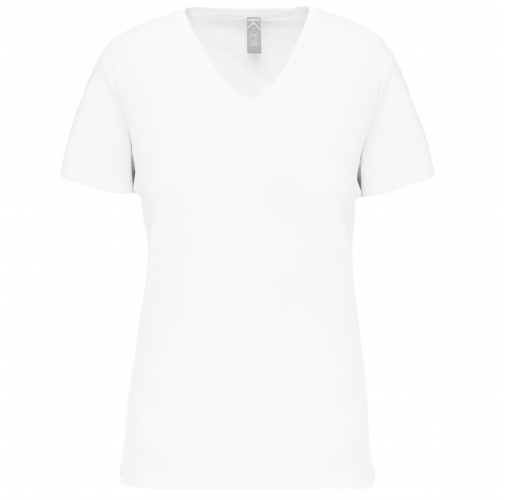 white Camiseta BIO150 IC cuello de pico mujer