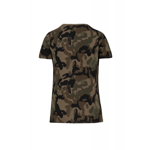 olive camouflage Camiseta camuflaje mujer