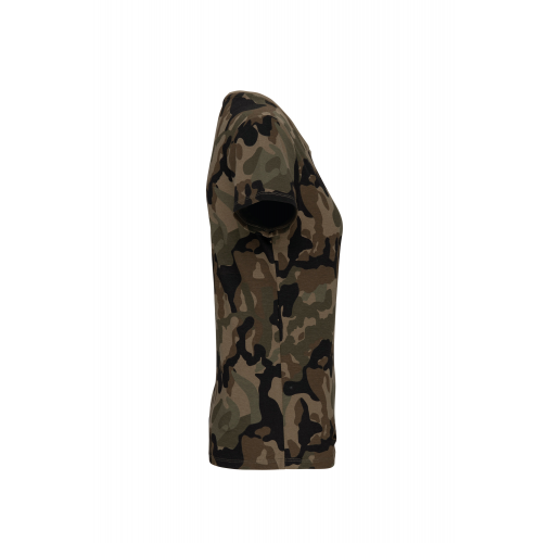 olive camouflage Camiseta camuflaje mujer