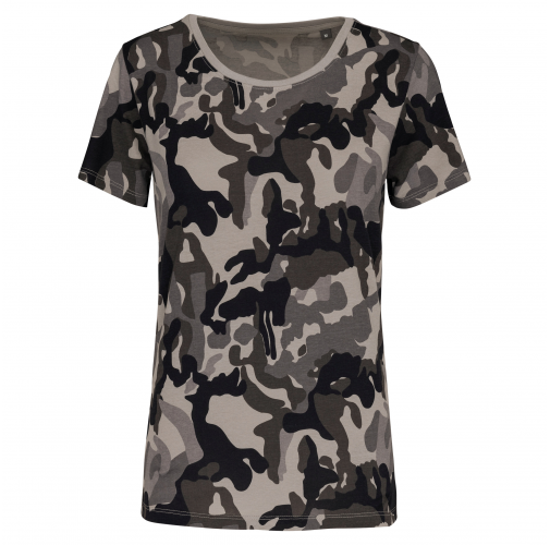 grey camouflage Camiseta camuflaje mujer