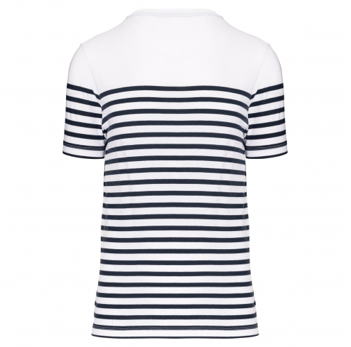 white / navy stripes Camiseta marinera algodón orgánico hombre