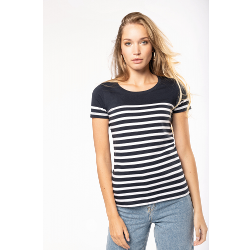Camiseta marinera algodón orgánico mujer