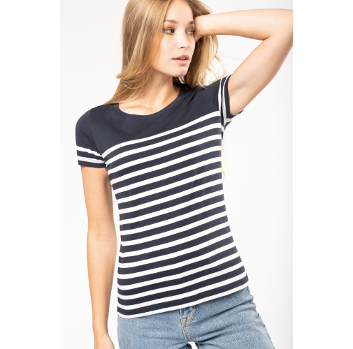 Camiseta marinera algodón orgánico mujer
