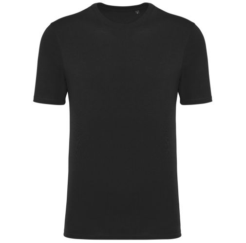black Camiseta cuello redondo y manga corta unisex