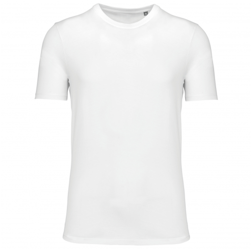 white Camiseta cuello redondo y manga corta unisex