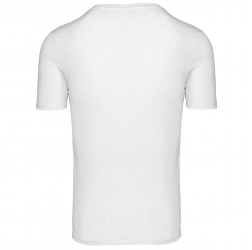 white Camiseta cuello redondo y manga corta unisex