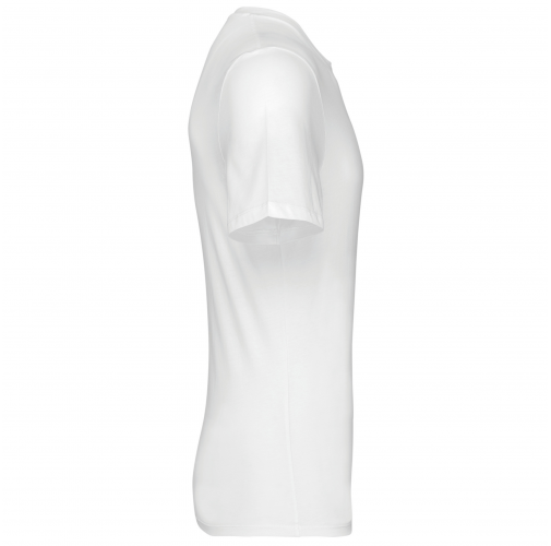 white Camiseta cuello redondo y manga corta unisex