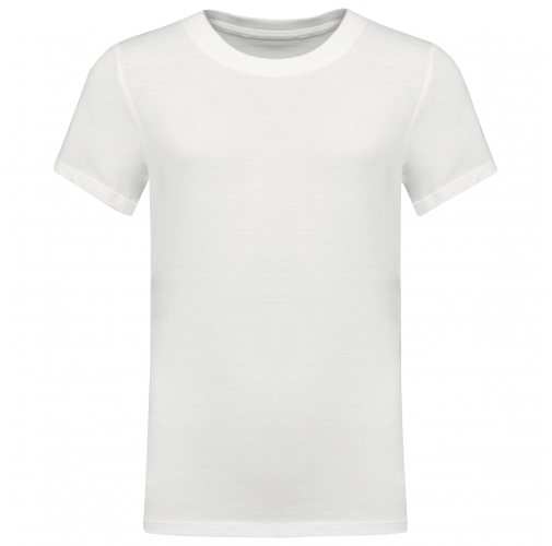 white Camiseta cuello redondo infantil
