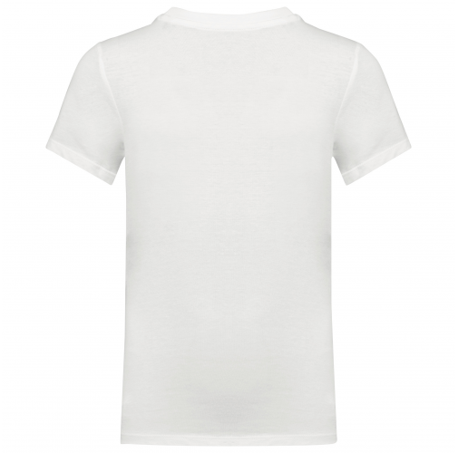 white Camiseta cuello redondo infantil