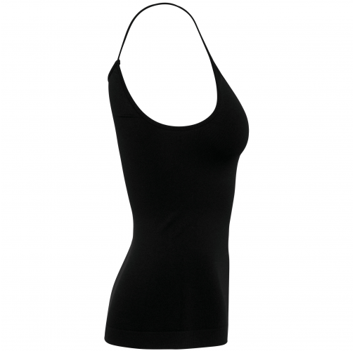 black Camiseta tirantes finos ecorresponsable sin costuras mujer