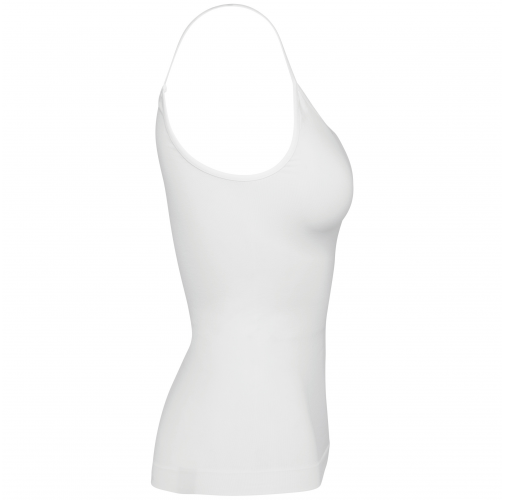 white Camiseta tirantes finos ecorresponsable sin costuras mujer