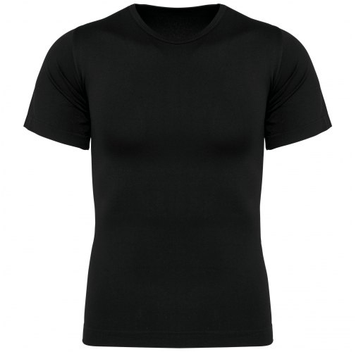 black Camiseta ecorresponsable de segunda piel manga corta hombre
