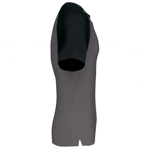 slate grey / black Baseball - camiseta bicolor manga corta hombre