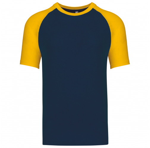 navy / yellow Baseball - camiseta bicolor manga corta hombre