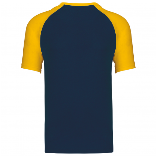 navy / yellow Baseball - camiseta bicolor manga corta hombre