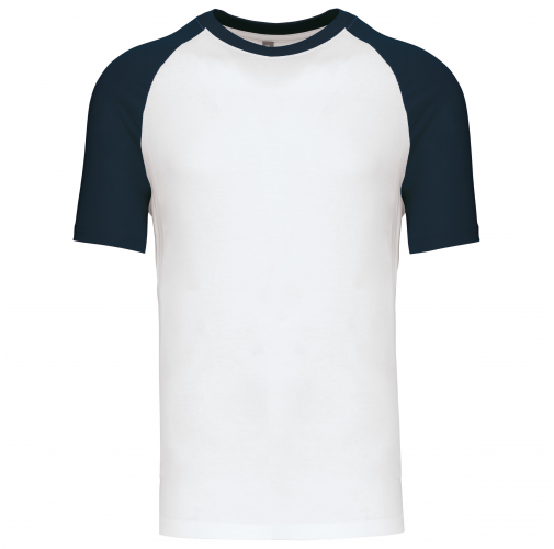 white / navy Baseball - camiseta bicolor manga corta hombre