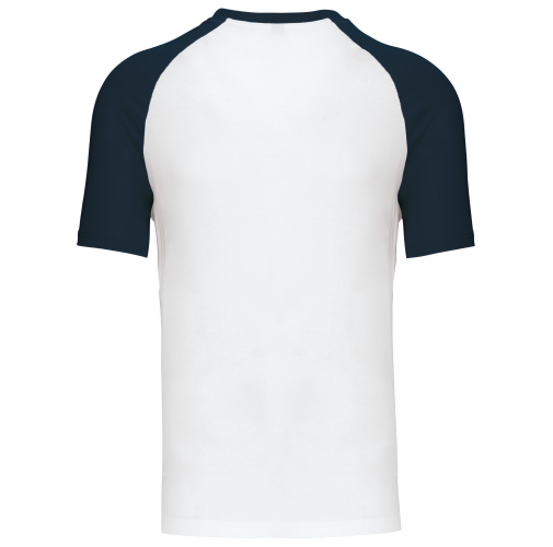 white / navy Baseball - camiseta bicolor manga corta hombre