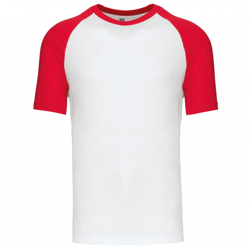 white / red Baseball - camiseta bicolor manga corta hombre