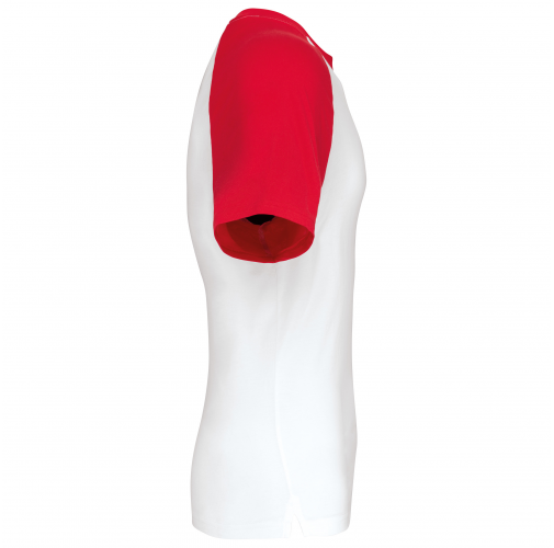 white / red Baseball - camiseta bicolor manga corta hombre