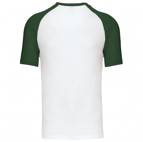 white / forest green Baseball - camiseta bicolor manga corta hombre