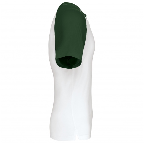 white / forest green Baseball - camiseta bicolor manga corta hombre