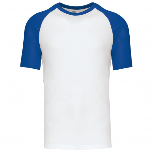 white / royal blue Baseball - camiseta bicolor manga corta hombre