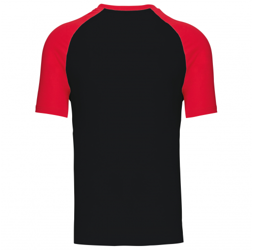 black / red Baseball - camiseta bicolor manga corta hombre