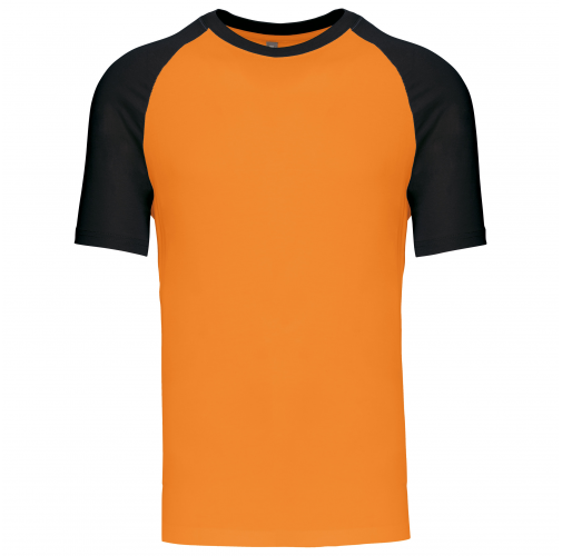 orange / black Baseball - camiseta bicolor manga corta hombre