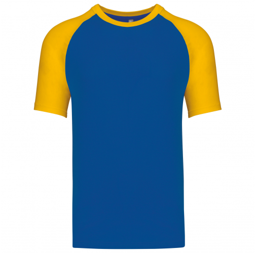 royal blue / yellow Baseball - camiseta bicolor manga corta hombre