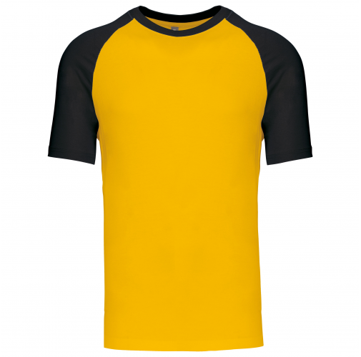 yellow / black Baseball - camiseta bicolor manga corta hombre